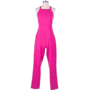 NEW Vince Camuto Vibrant Pink Bow Sleevless Jumpsuit